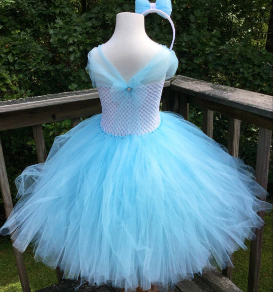 Blue Princess Tutu Dress With Headband