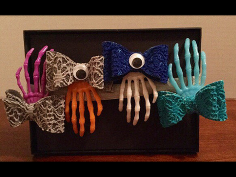 Spooky Skeleton Hand Hair Clip